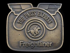 RK03137 *NOS* VINTAGE 1970s **THE PARTS EXPRESS FREIGHTLINER** BELT BUCKLE