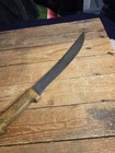  Vintage 17" OA 12" Curved Blade High Carbon Steel Butchers Knife BAGAT BROS. GC — photo 10