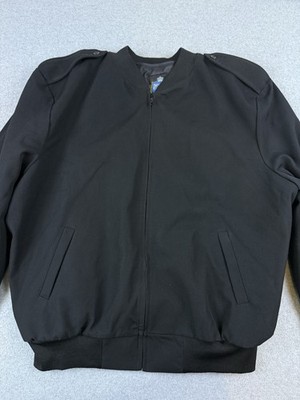 Neptune Garment Co Jacket Men's 52 Black Bomber Military Wool