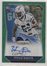 2015 Panini Prizm Rookie Signatures Green 90/99 Titus Davis #RS-TD Auto fl4