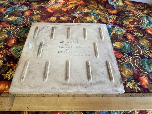 Nave vichinga vintage Rodi mitologia greca 7 3/4" piastrella/parete ceramica quadrata T9 - Foto 4 di 5