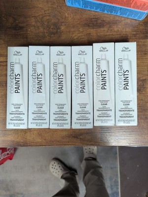 (6) Wella Color Charm Paint Tube Clear 2fl oz - Free Shipping!
