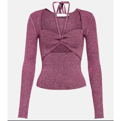 NEW! JONATHAN SIMKHAI alexia sweetheart tie top in mulberry