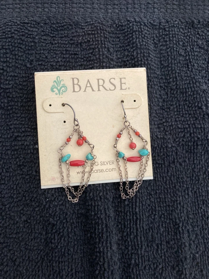 Lot of 5. BARSE. Sterling Silver. Assorted Drop Earrings - Image 4 of 4