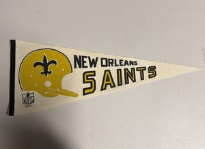 Vintage 1967 New Orleans Saints Felt Pennant NFL 12x30”
