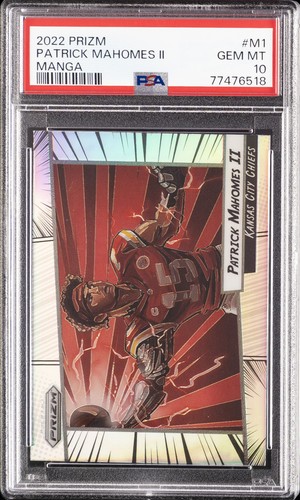 Patrick Mahomes II #M-1 2022 Panini Prizm Manga card
