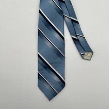 Vintage Wemlon by Wembley Men's Neck Tie Blue and White Stripped