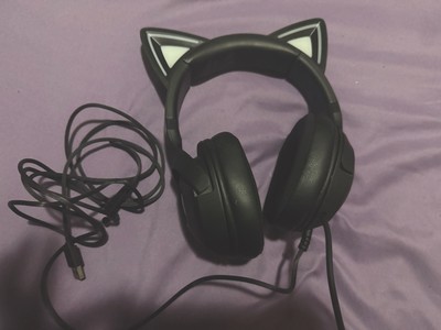 Razer Kraken Kitty V3 Black USB Wired Gaming Headset Cat Ear Built-In Microphone