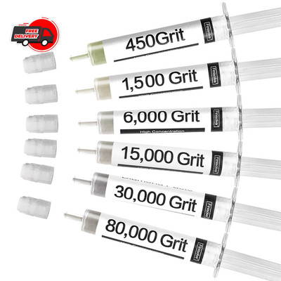 Diamond Polishing Compound Kit of 6 Polishing Lapping Paste 80,000 to 450