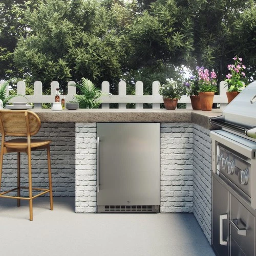 EdgeStar CBR1501OD 24"W 142 Can Built-In Outdoor Beverage Cooler - Stainless - Picture 6 of 12