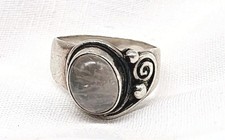 Vtg Signed 925 Moonstone Ring Size 6.5 Sterling