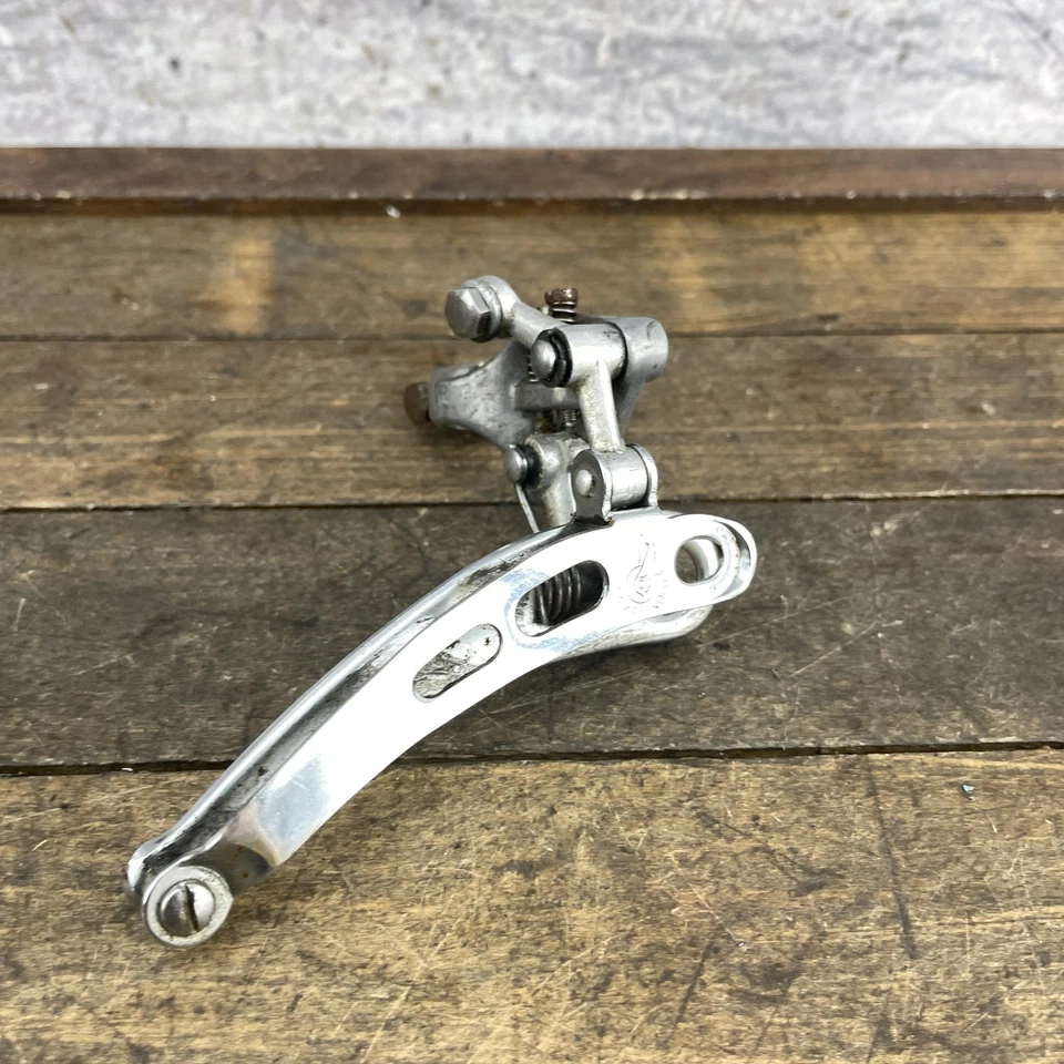 Bicicleta de carretera Campagnolo Record vintage con abrazadera de cambio delantero 28,6 mm Italia Foto 2 de 4