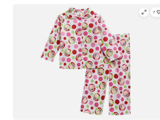 NWT Girls Elf on the Shelf 2 Piece Pajama Set - Pants  Button Down Top - Size 4