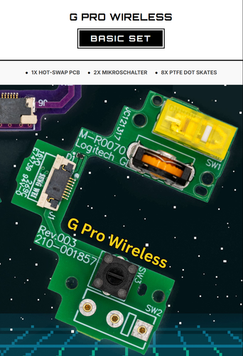 HotSwap PCB Logitech G Pro X Superlight 1 2 DEX Doppelklick Ersatzteil Reparatur - Afbeelding 13 van 23