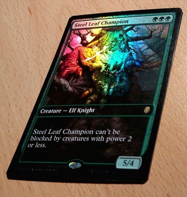 MTG Magic: # FOIL # Stahlhand-Champion / Steel Leaf Champion, English, Elfen Elf