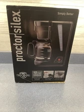 Proctor Silex Front Fill Compact 12 Cup Coffee Maker Glass Carafe New In Box