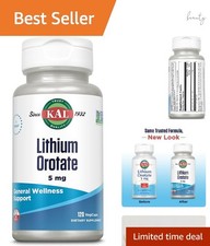 KAL Lithium Orotate 5 milligrams  Low Serving Of Chelated Lithium Orotate For B