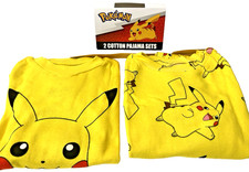 2 Cotton Pokemon Pajama Sets Boys / Girls Size 4 Top  Pants Sleep Set NEW