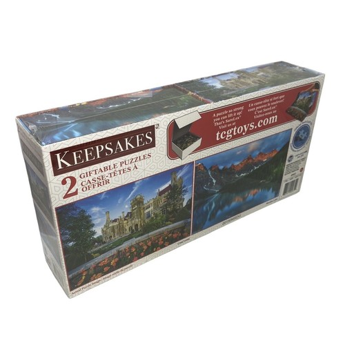 Keepsakes 2 Giftable 500 Piece Puzzles SureLox Fit Casa Loma Moraine Lake New - Picture 4 of 11