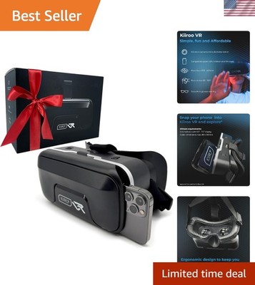 Comfortable VR Headset for Mobile Gaming   Fits 5.5-7.2'' Devices, Travel-Ready