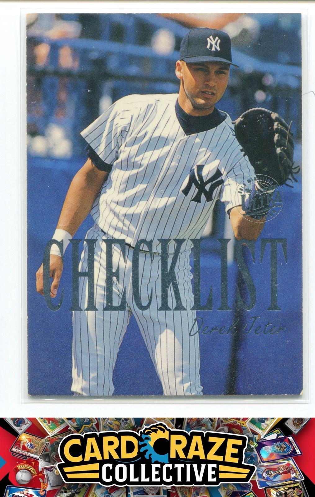 1996 Ultra Derek Jeter #5 Checklists (Series Two) Gold Medallion - Excellent