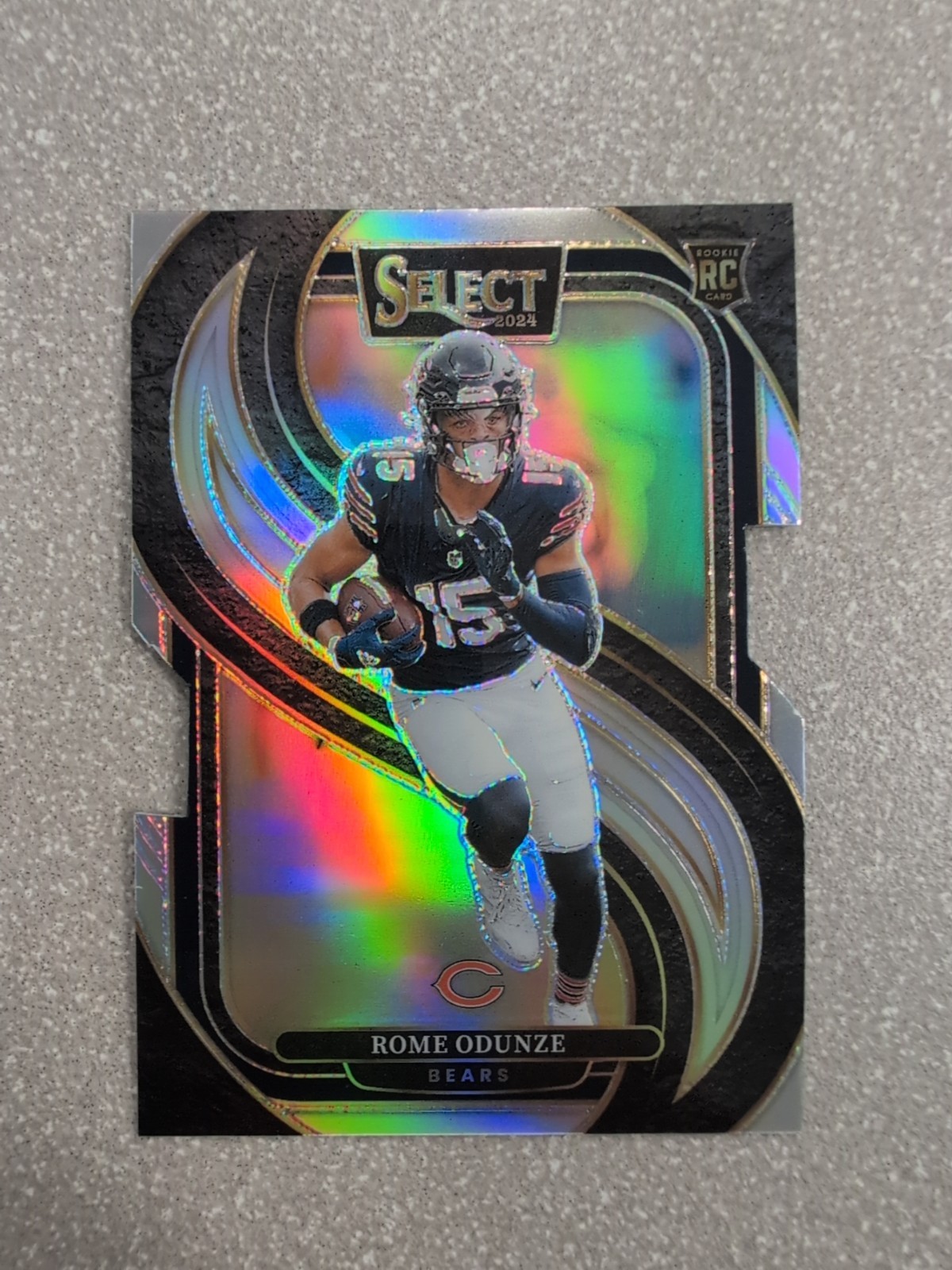 2024 Select Premier Level Silver Prizm Die-Cut Rome Odunze Chicago Bears Star WR