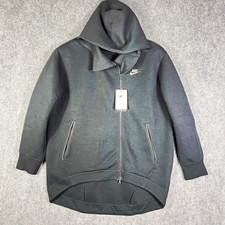 NWT Nike Women s M Tech Fleece Oversized Full Zip Cape Hoodie Black FB8243