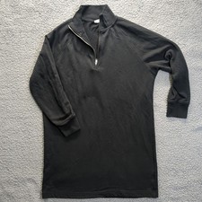 GAP Womens Long sleeve 3/4 Zip Sweatshirt Dress Black Size M