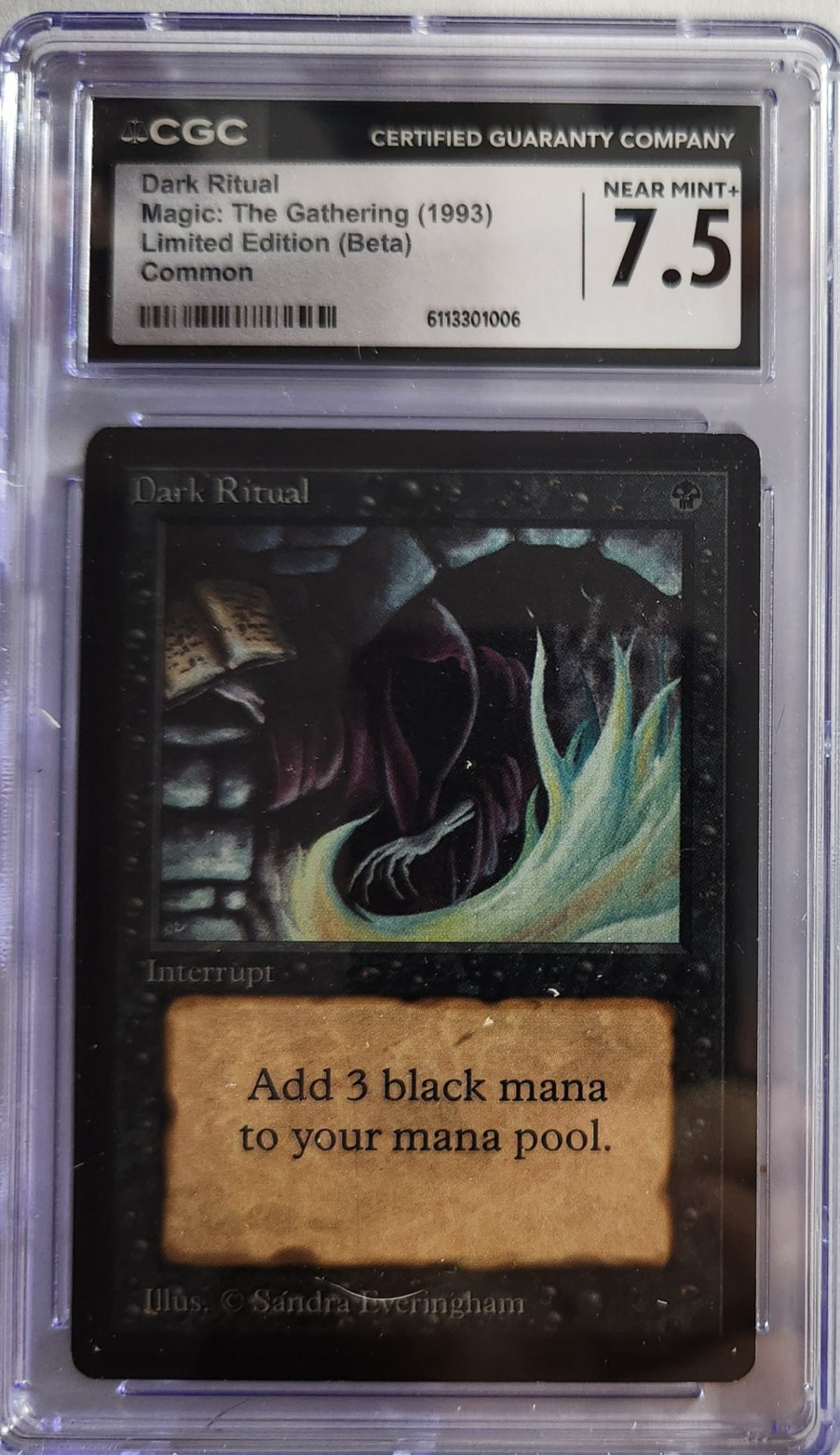 MTG - Beta - Dark Ritual - CGC 7.5