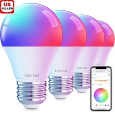 Smart LED Light Bulbs WiFi Bluetooth Voice Control Dimmable Music Sync New