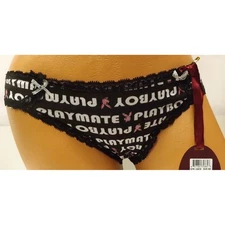 PLAYBOY Bunny Playmate Lace Trim BoyLeg Hipster Underwear
