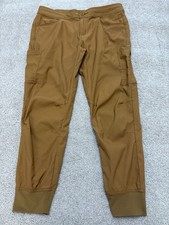 Prana Pants Halle Jogger II Cargo Womens 10 Brown Stretch Drawstring Hiking