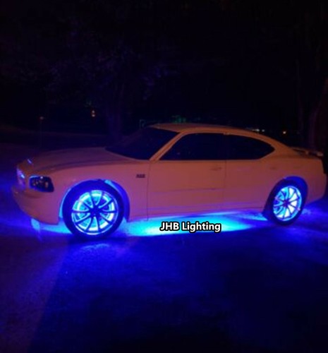 15.5"IP68 Brightest DOUBLE ROW Blue LED Switch + Remote illuminated Wheel Lights - Picture 8 of 9
