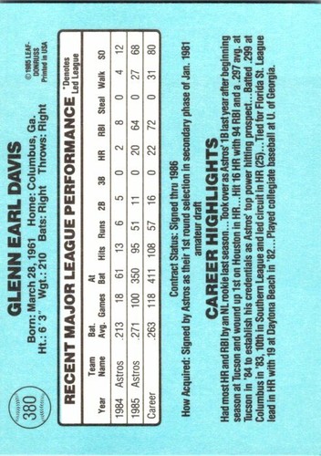 1986 Donruss Baseball - Pick / Choose Your Cards List 2 - Picture 105 of 435