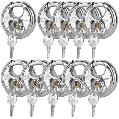 Discus Keyed Alike Padlock, 2-3/4 Inch Wide, Heavy Duty Stainless Steel Outdo...