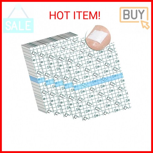 TrelaCo 50 Pieces Shower Waterproof Patch Transparent Stretch Adhesive Bandage L