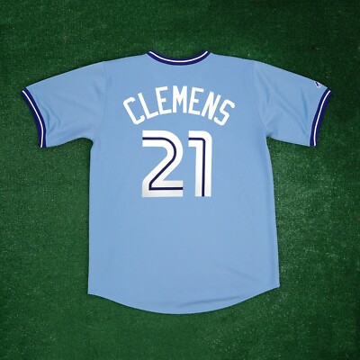 Roger Clemens Toronto Blue Jays Blue Cooperstown Throwback Men's Jersey