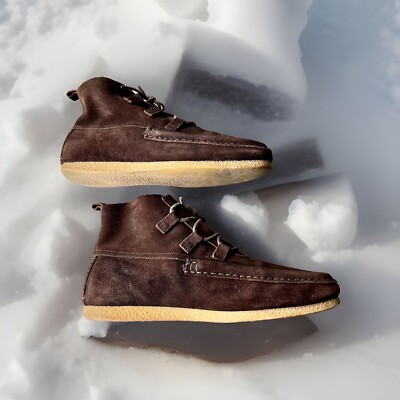 GUCCI SUEDE-WALLABEE DESERT BOOTS DARK-BROWN/w GUM SOLES 