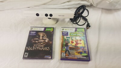 Microsoft Xbox 360 Kinect Sensor Bar White w/ rise of nightmare sealed Sesame