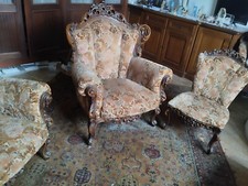 Set 2 poltrone e 2 sedie stile barocco usato buono stato