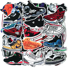 Mix 10/50 PCs Sports Jordan Air SB basketball shoes Laptop Sticker -No Duplicate