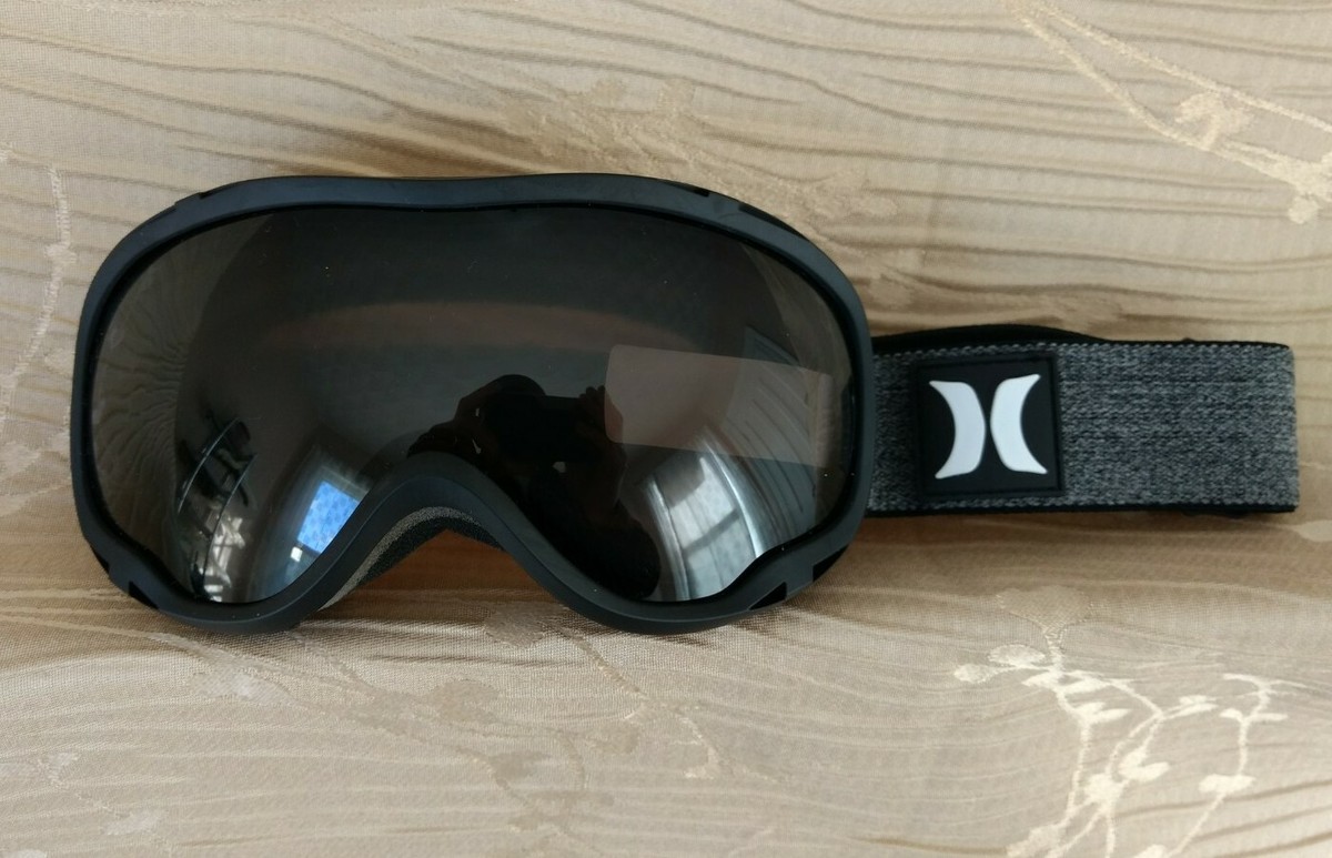 NIB* Hurley Soar Black Unisex Ski Snow Goggles Light Gray