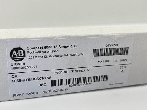 Allen-Bradley 5069-RTB18-SCREW /A Compact 5000 18-Screw RTB QTY ...