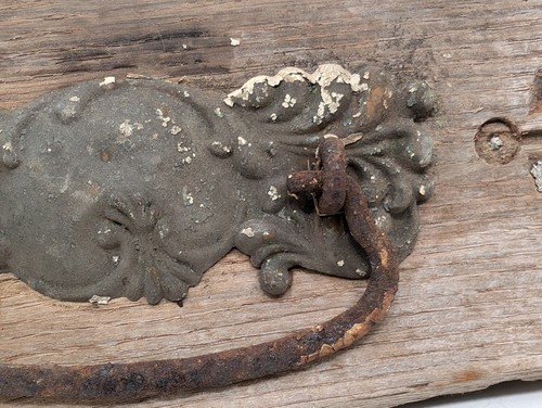 Architectural Salvage Wood Drawer Front Ornate Victorian Primitive Drawer Pull - Picture 8 of 17