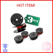 3Pcs Sharp El-1197PIII Calculator Ribbon - Black and Red Ribbon Spool Replacemen