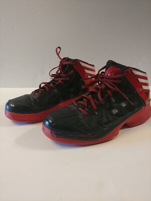 Adidas Mens Crazy Shadow G48815 Black & Red Basketball Shoes Sneakers Size 7.5