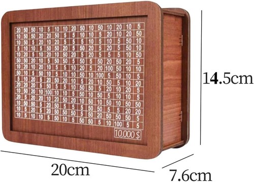 Caja de ahorro de madera para bóveda de efectivo, caja de dinero de madera para ahorrar efectivo, caja de ahorro de efectivo - Imagen 3 de 14