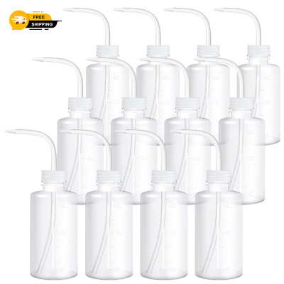 Sawysine 12 Pcs Lab Squeeze Bottle 250Ml Plastic Safety Wash Bottles Squirt Bott