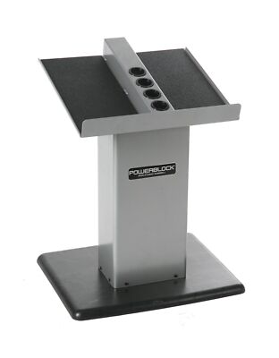 POWERBLOCK Large Column Stand, Dumbbell Rack & Weight Rack,Silver/black