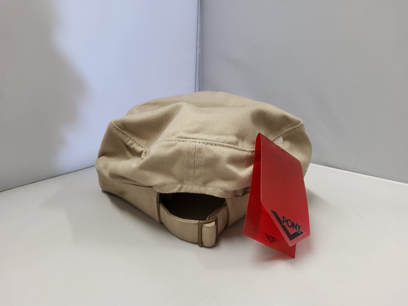 Berretto Cappello militare beige donna adulto pony taglia unica adatto alla maggior parte